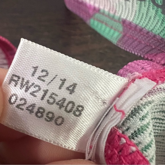 Reebok Pink and Green Sheer Tank Top - Womens Large 12-14 - Picture 3 of 5